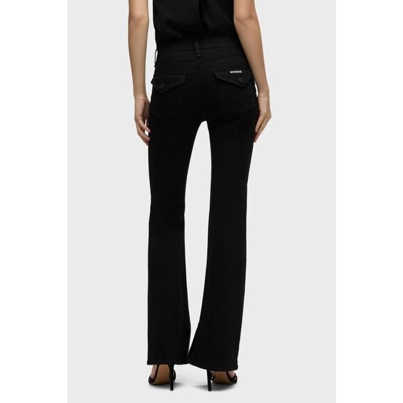 Hudson Barbara High-Rise Bootcut Jean w/ Flap in Black - Picture 3 of 7
